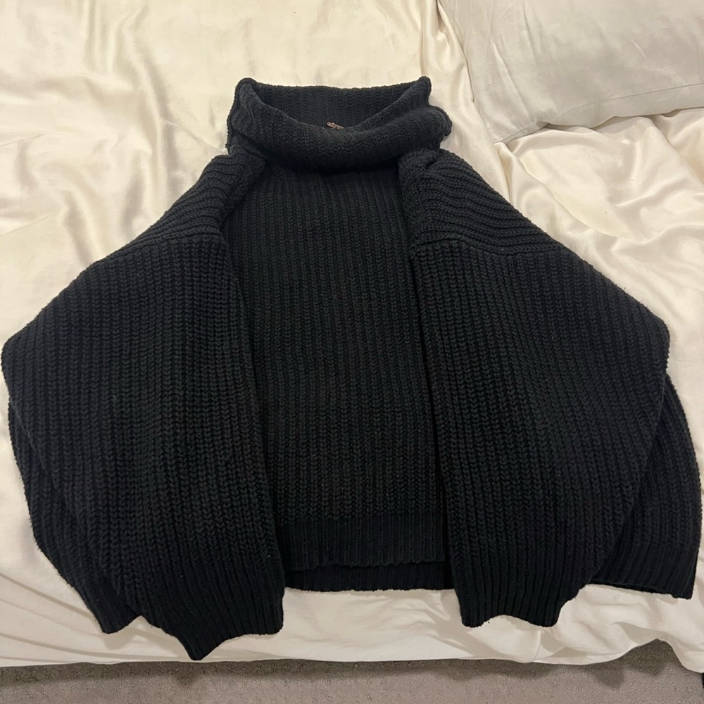 Free People Turtleneck Chunky Knit Sweater